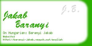 jakab baranyi business card